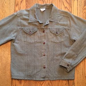 Green Cotton Jean Jacket